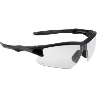 Acadia Shooter's Safety Glasses Clear Lens with Uvextreme and Anti-Fog Coating Black Polymer Frame Comfort Molded Temple