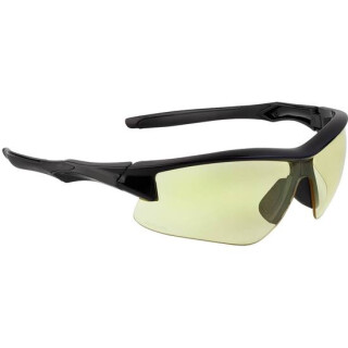 Acadia Shooter's Safety Glasses Amber Lens with Uvextreme and Anti-Fog Coating Black Polymer Frame Comfort Molded Temple