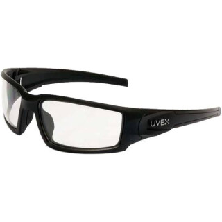 Hypershock Shooter's Safety Glasses Clear Lenses with Uvextreme and Anti-Fog Coating Black Polymer Frame Comfort Molded Temple