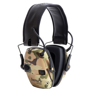 Howard Leight Impact Sport Folding Electronic Earmuff 22db Noise Reduction Rating AAA Batteries Multicam