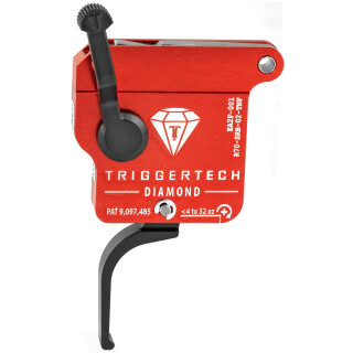 Trigger Tech Remington 700 Clone Actions Diamond Trigger Single Stage Flat 7075 Aluminum Anodized Housing Red