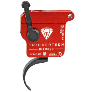 Trigger Tech Remington 700 Clone Actions Diamond Trigger Single Stage Pro Clean Curved 7075 Aluminum Anodized Housing Red