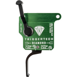 Trigger Tech Diamond Two-Stage Remington 700 Clone Trigger Right Hand Without Bolt Release Clean Flat Shoe Green Finish