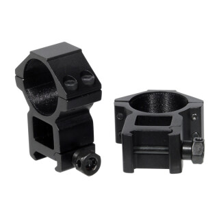 30mm High Scope Rings, Accushot Leapers UTG, Weaver Style and Picatinny Rail, Aluminum Construction.