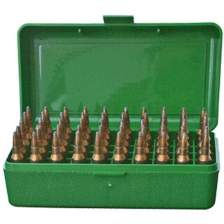 MTM Case-Gard R-50 Series Flip Top Rifle Ammo Box .458 SOCOM/.50 Beowulf 50 Rounds Green RSLD-50-10