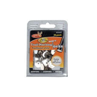 HME Products Metal Reflective Tacks, Pack of 50, White, RT-50-W