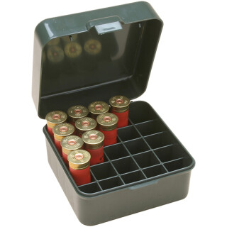 MTM Case-Guard Dual Gauge Shotshell Case 12/16/20 Gauge 3" Shot Shells Holds 25 Rounds Green