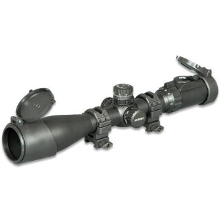 Leapers UTG Accushot 3-12x44 Rifle Scope w/ 36-Color Mil-Dot Reticle, Matte Black