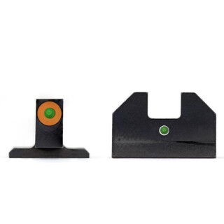 XS Sight Systems F8 Night Sights SIG Sauer P226/P229/Springfield XD/XDM/XDS/ FN509 Green Tritium Front with Orange Ring/Green Tritium Rear Metal Housing Matte Black Finish
