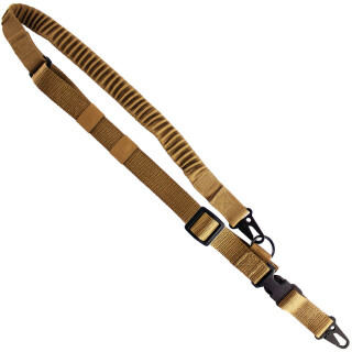 US Tactical C3: 2-to-1 Point Shock Webbing Tactical Sling Ambidextrous 37"-58" Long 1.25" Wide Nylon Strap/Shock Webbing Coyote Brown