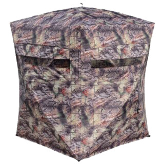 Native Spirit Ground Blind 1-2 Person 48"x48"x62" 3-Side Full View Windows Dirt Road Camo