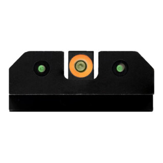 XS Sights RAM Night Sights Fits S&W M&P Full Size/Compact and M2.0 Traditional 3 Dot Tritium Night Sight Configuration High Contrast Orange Front Steel Construction Black