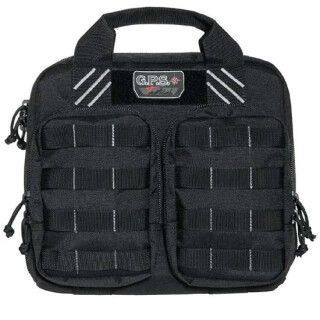 G Outdoors Incorporated Double Pistol Range Case Nylon Black GPS-T1412PCB