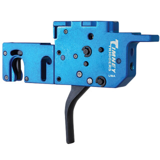 Timney Trigger for Ruger Precision Rifle Rimfire Drop in Trigger Two Stage Curved Shoe Adjustable Pull 8oz to 2lb Pull Aluminum Blue