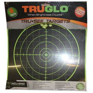 TRUGLO Tru-See Paper Targets 100 yards 12" x 12" Fluorescent Green 6 Pack TG10A6