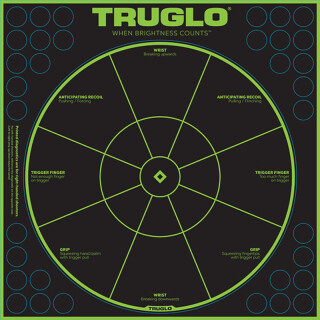 TRUGLO Splatter Handgun Diagnostic Target 12"x12" Green/Black 6 Pack
