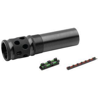 TRUGLO Remington Rem-Choke 12 Gauge Gobble Stopper Extreme Extended Ported Turkey Choke Steel Blued with Gobble-Dot Dual Color Fiber Optic Sights Set TG170XC