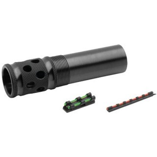 TRUGLO Winchoke/Invector 12 Gauge Gobble Stopper Extreme Extended Ported Turkey Choke Steel Blued with Gobble-Dot Dual Color Fiber Optic Sights Set TG172XC