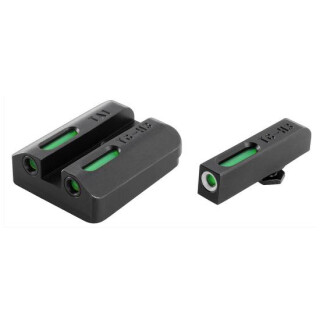 TRUGLO Tritium Pro Kimber 1911 Models with Fixed Rear Sight Night Sight Set Green Tritium 3-Dot Configuration Front White Focus Lock Ring Steel Black