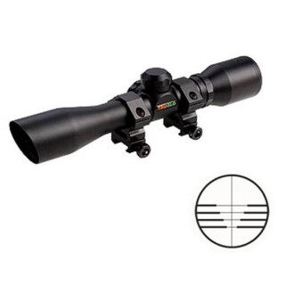 TRUGLO 4x32 Crossbow Scope Trajectory and Ranging Reticle 1/4 MOA Black TG8504B3