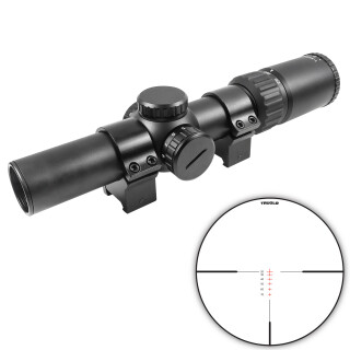 TRUGLO OPTI SPEED Velocity Calibrated BDC Crossbow Scope 1-4x24 Illuminated BDC Reticle 30mm Tube 0.5 MOA Adjustments Fixed Parallax Black Finish