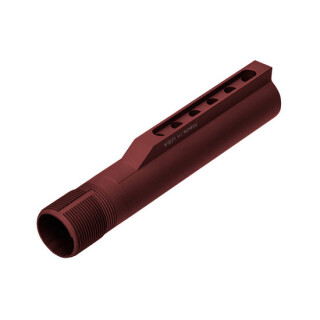 Leapers UTG PRO AR-15 Six Position Buffer Tube Mil-spec Aluminum Red TLU001R