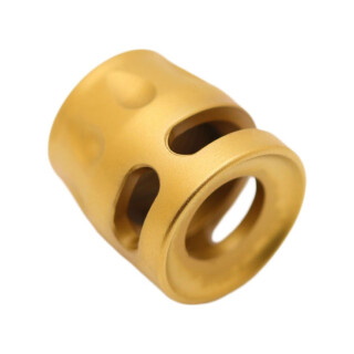 True Precision Mini Compensator 9mm 1/2x28 Gold