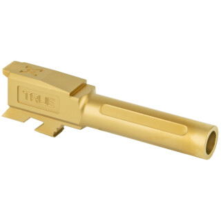 True Precision Glock 43 Replacement Barrel Non-Threaded Titanium Nitride Gold Finish