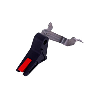 True Precision AXIOM Trigger For Glock 43/43X/48 Aluminum Black With Red Safety