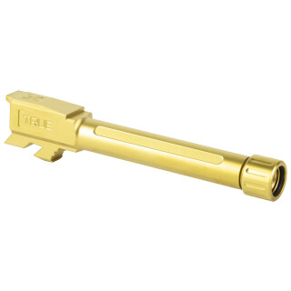 True Precision Threaded Barrel for Glock 48 Gold TiN