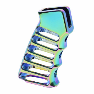 Guntec AR-15 Ultralight Skeletonized Aluminum Pistol Grip Rainbow