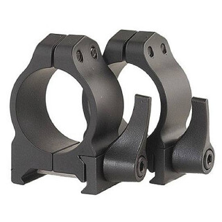 Warne Maxima Quick Detach Weaver/Picatinny Style Scope Ring 1" Tube Low Height Matte Black Finish 200LM