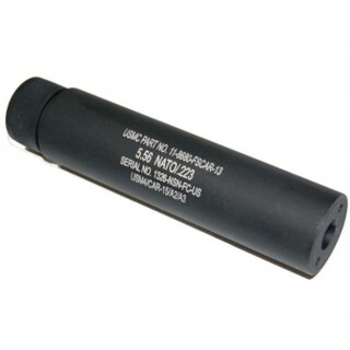 Guntec USA AR-15 5.5" Fake Suppressor 1/2x28 Threads Aluminum Black
