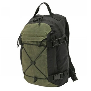 Grey Ghost Gear Throwback Backpack 15"x9"x6" Overall 850 Total Cubic Inches Waxed Canvas Black/OD Green