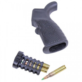 Guntec AR-15 T37 Rubber Overmold Textured Pistol Grip Black
