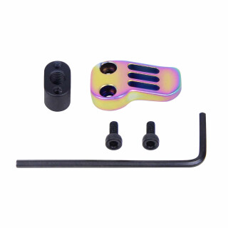 Guntec AR-308 Extended Magazine Catch Paddle Release Rainbow PVD