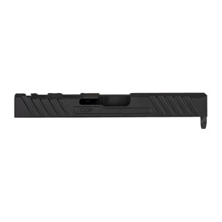 Grey Ghost Precision GGP-19 V3 Stripped Slide For Glock 19 Gen 4 Models Optic Cut Machined 17-4 Billet Stainless Steel Nitride Coated Black