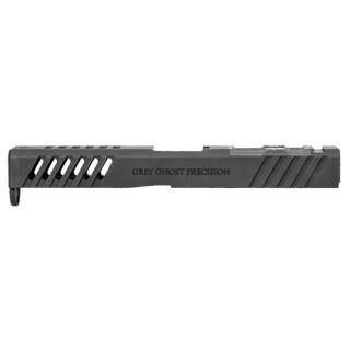 Grey Ghost Precision GGP-26 V1 Stripped Slide For Glock 26 Gen 4 Models Optic Cut Machined 17-4 Billet Stainless Steel Nitride Coated Black