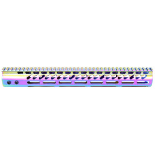 Guntec AR-15 15" Ultra Lightweight Thin M-LOK Free Float Handguard Rainbow