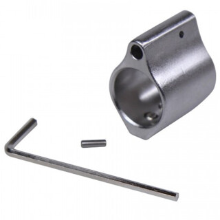 Guntec AR-15 Matte Stainless Steel Low Profile Gas Block 0.750 Diameter Brushed Matte Finish