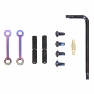 Guntec AR-15 Complete Anti-Rotation Trigger/Hammer Pin Set Rainbow PVD