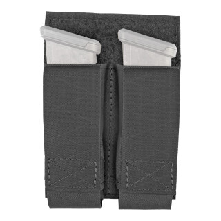 Grey Ghost Gear Double Pistol Magazine Pouch Laminate MOLLE/Pals Compatible Black