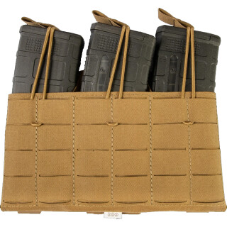 Grey Ghost Gear Compact Triple Magazine Panel 5.56 NATO Laminate MOLLE/Pals Compatible Coyote Brown