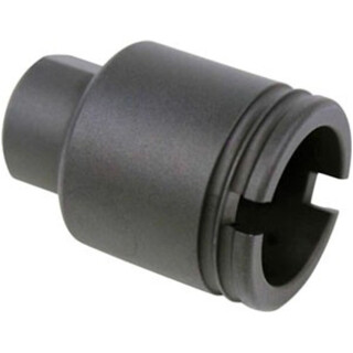 Guntec AR 9mm Cal Stubby Slim Compact Flash Can 1/2x36 Threads Aluminum Anodized Black
