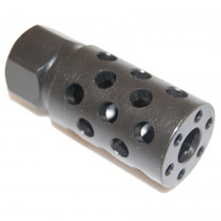 Guntec Multi Porting Compact Muzzle Brake AR-10/LR-308 30 Caliber Threaded 5/8x24 Steel Black