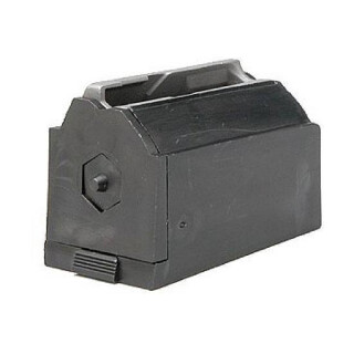 Ruger M77/22 Magazine .22 Hornet 6 Rounds Plastic with Steel Lips Black Finish JHX1