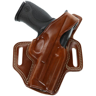 F.L.E.T.C.H. High-Ride Belt Holster S&W K-Frame & Others 4" Barrels Right Hand Leather Tan