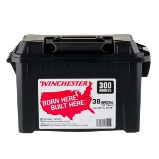 Winchester USA .38 Special Ammunition 300 Rounds FMJ 130 Grains in Field Box
