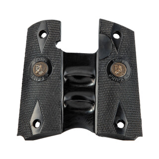 Pachmayr Signature Grip with Finger Grooves 1911 Government, Commander Double Diamond Checkered Rubber Black 05008