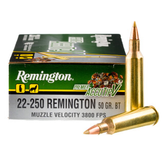 Remington Premier .22-250 Remington Ammunition 20 Rounds Accutip-V 50 Grain